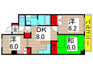 カスティ－ジョ末広の物件間取画像